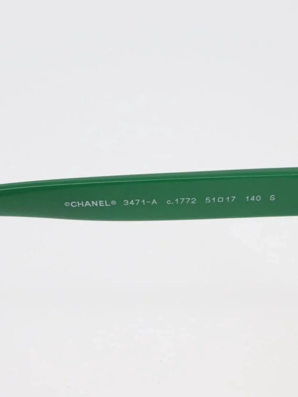 CHANEL COCO Mark Glasses plastic Green CC Auth BAZ663